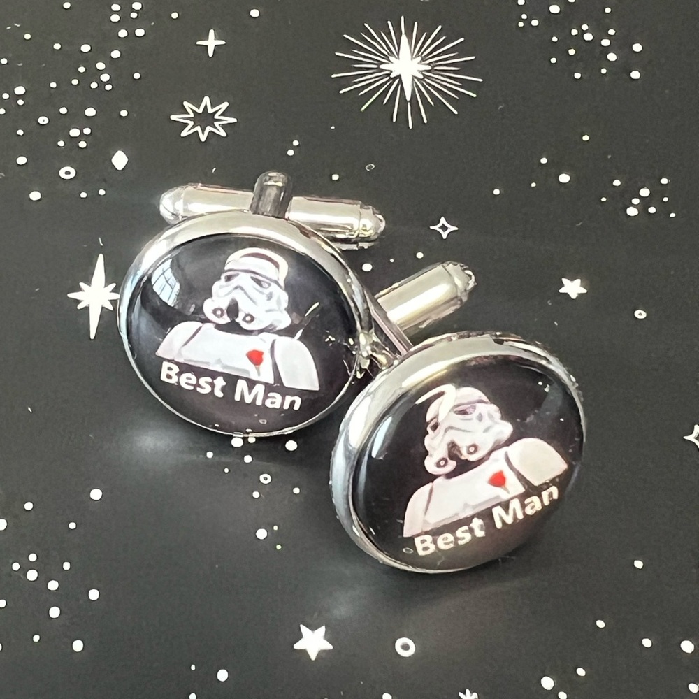 Star Wars, Best Man, Storm Trooper, Cufflinks - Picture 9 of 9
